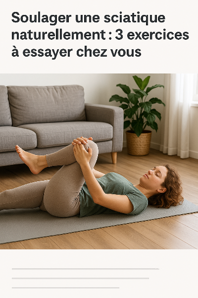 Soulager une sciatique naturellement : 3 exercices à essayer chez vous